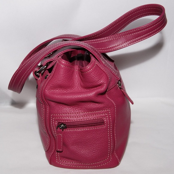 Elegant Pink Leather Tote Bag - Picture 4 of 8